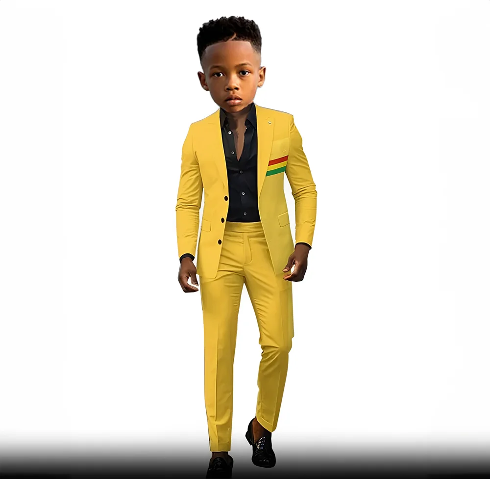 

Boy Suits 2 Piece Blazer Set For Kids Winter Business Casual Fit Jacket And Pants Two Suit One Button Wedding