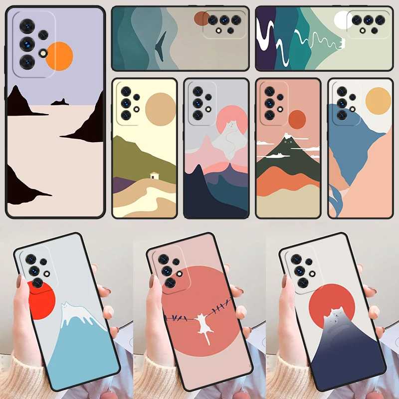 

Abstract Cat Mount Fuji Japan Landscape For Samsung A52 A72 A73 A20e A21S A50 A70 A12 A42 A31 A40 A51 A71 A32 A80 A91 Phone Case