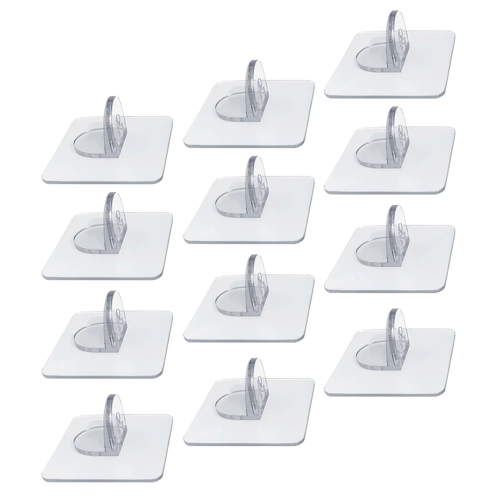 

12pcs Anti-Slip Suction Pad Support Pegs Trimmable Strong Adhesive For Closet Bookshelf Shoe Storage Holders Shelf Clips Cabinet