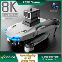 New S138 4K Professional Drone Dual Camera Wifi FPV Obstacle Avoidance Folding Quadcopter Remote Control Distance 1200M Gift Toy