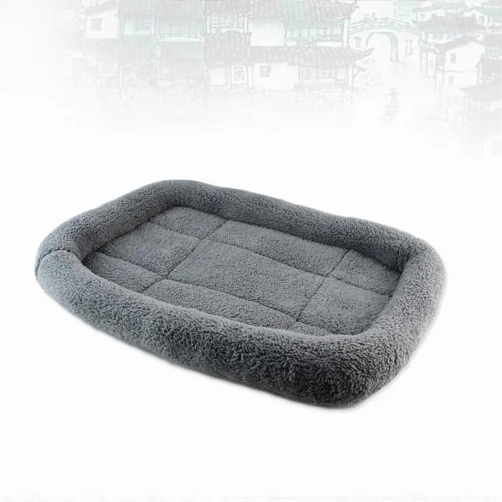 Plush Cloth Pet Dog Puppy Cat Bed Autumn Winter House Nest Size S (Grey) Pet plush bed Pet bed house Pet warm house