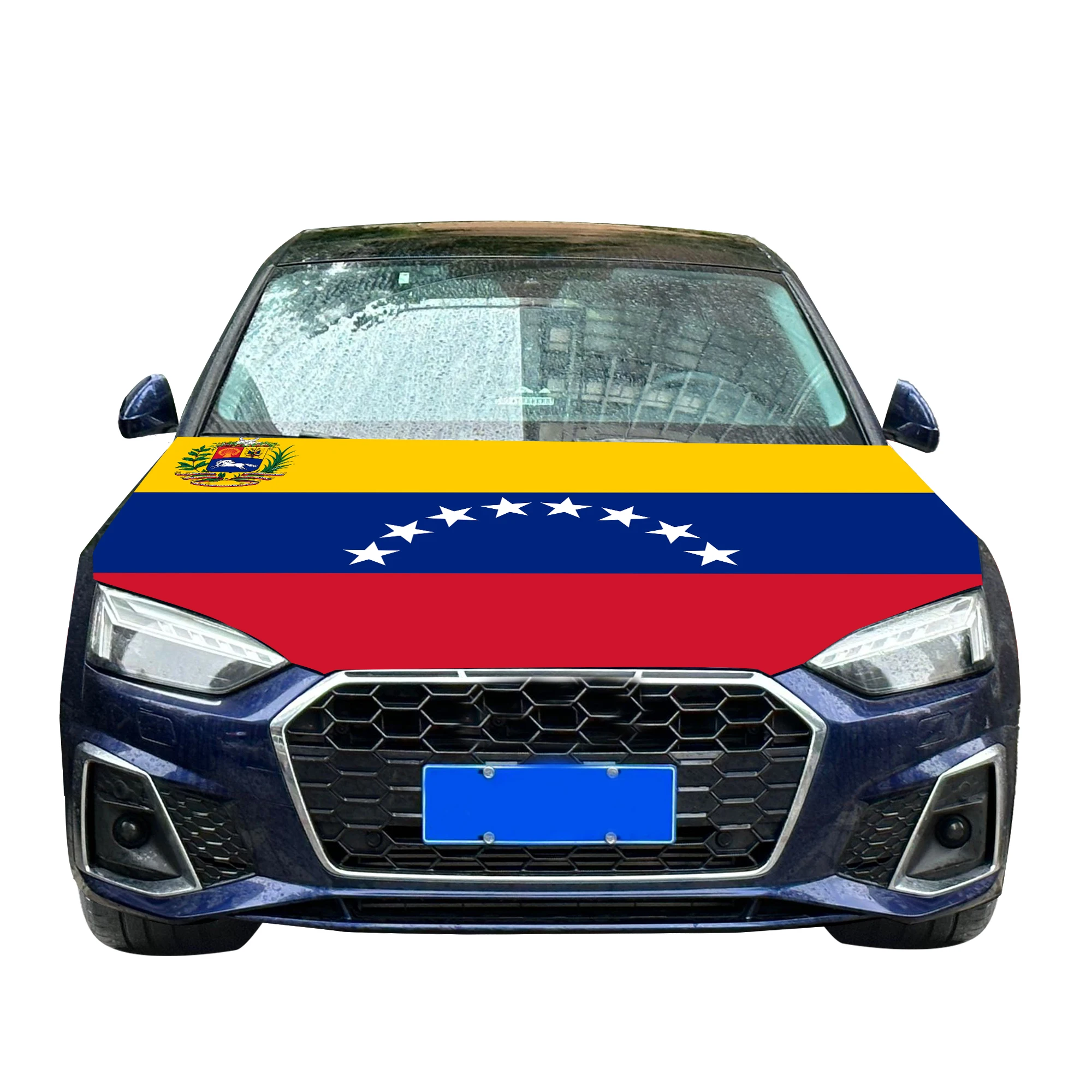 Venezuela Car Hood Cover Flag  Universal Size Elastic Polyester 120x150cm for Car Decor