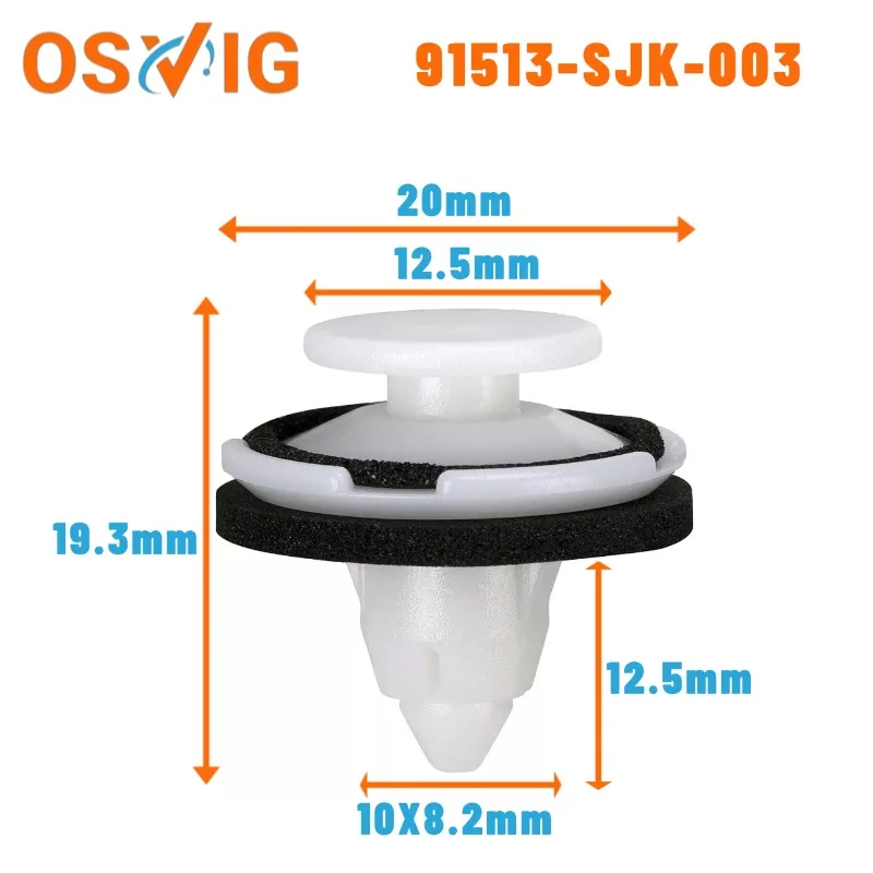 

20PCS OE#91513-SJK-003 91513SJK003 Applicable to Honda Civic, Odyssey, exterior trim panel buckle of car trunk