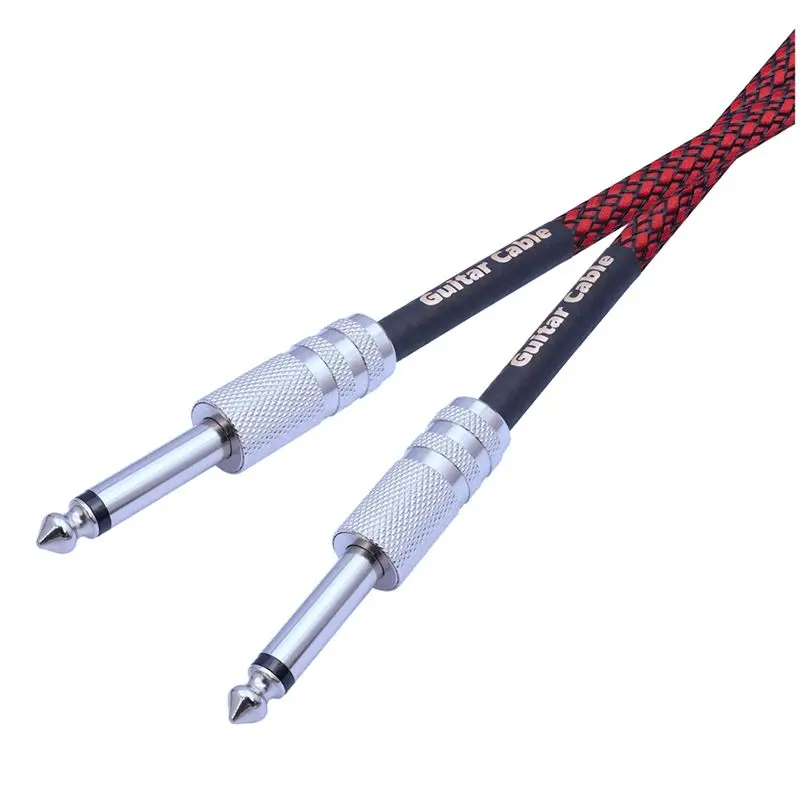 M07K-6.35Mm Male To Male Straight 1/4Inch Stereo Cable Guitar Instrument Cable For Electric Guitar,Bass,Amplifier 3 Meter Durabl