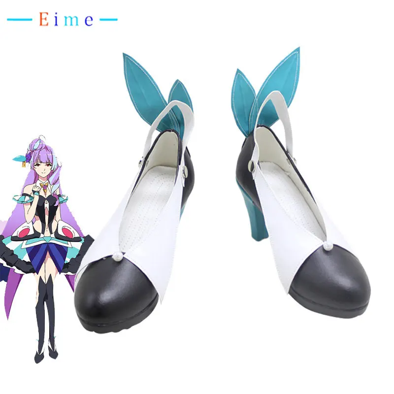 ミクモ・ギュネマー コスプレ靴 アニメコスプレ小道具アクセサリー レッド PU レザーシューズ ハロウィンカーニバルブーツ カスタムメイド