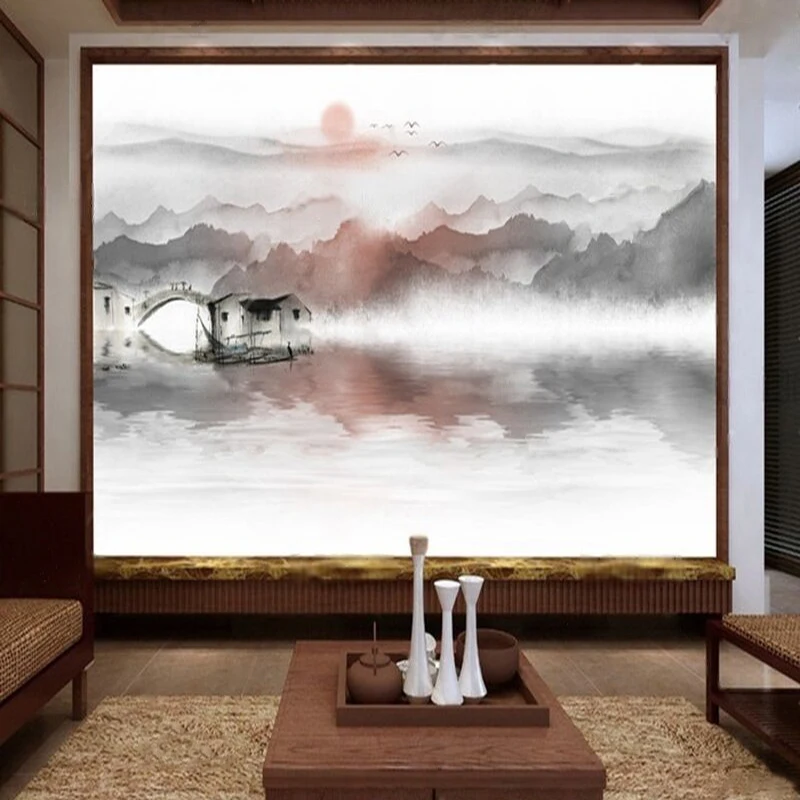 Fresh And Fashionable Landscape Paintings Of The Jiangnan Water Towns Rural Home Decorations Corridor Decoration Patterns