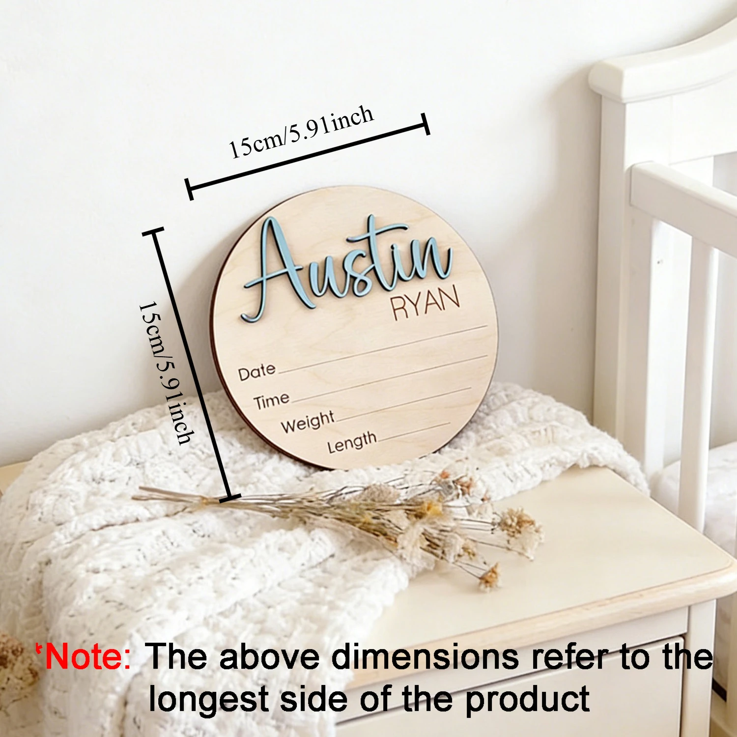 1 customizable double-layer name tag logo, customized wooden souvenir, multi scene decoration, perfect holiday gift view 5