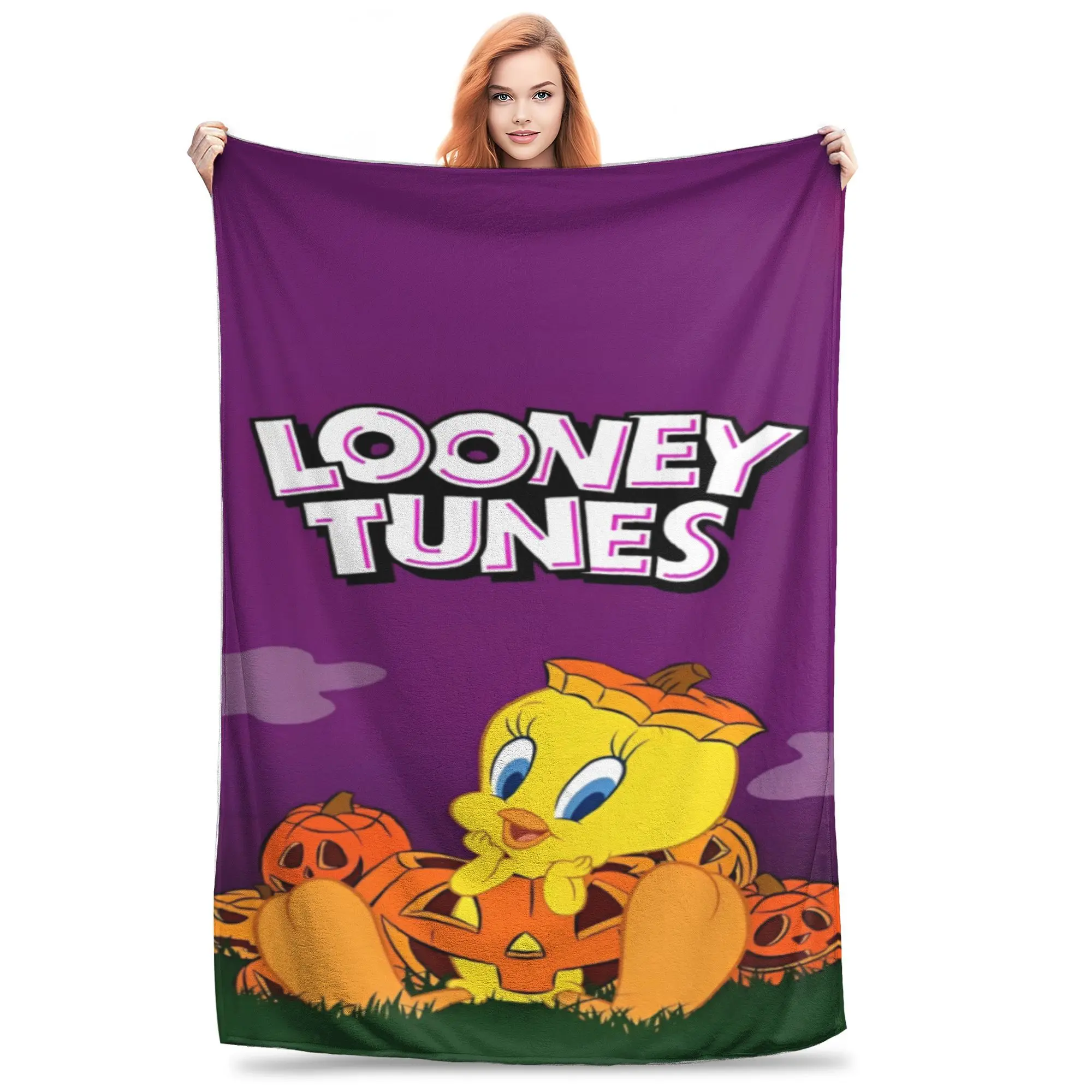 Looneys Tune cartoon movie child kids duck Accessories Blankets Super Soft Fleece  Throw Blankets Cozy Bedding Throws