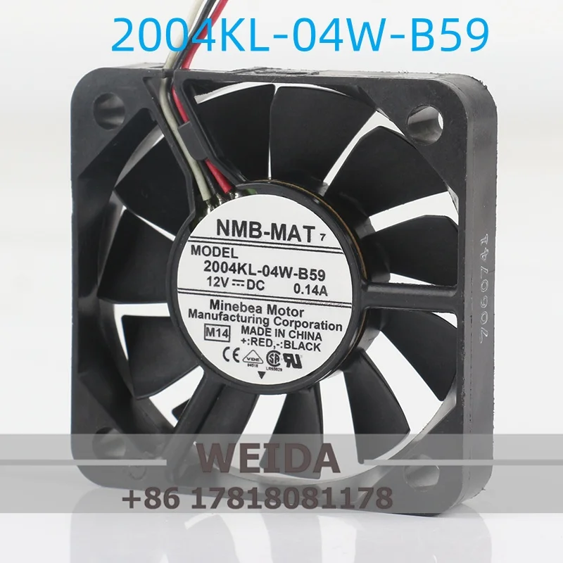 

NMB 5V 24V 48V DC12V 0.14A AC 5010 50X50X10MM dual ball Computer chassis mainboard 2004KL-04W-B59 cooling fan