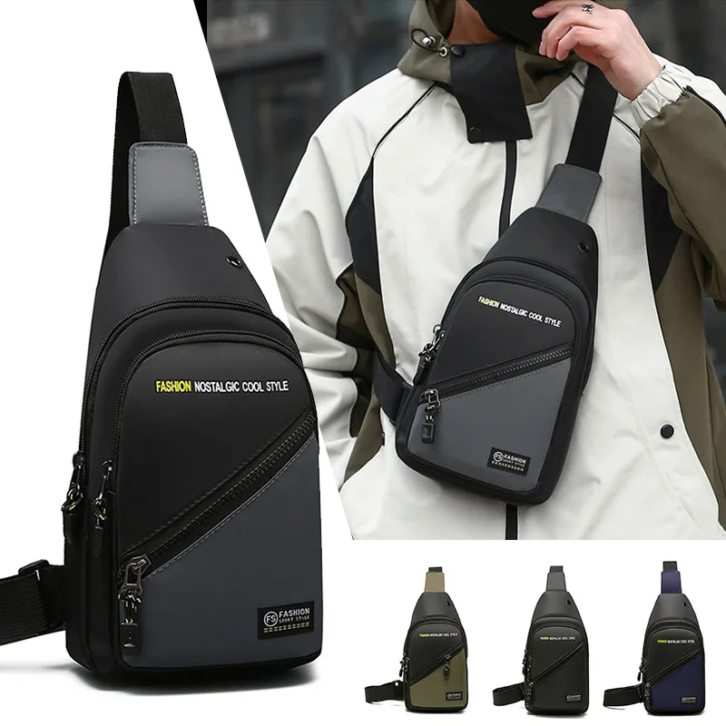 

Fashion chest bag men's Oxford casual shoulder bag diagonal across the new backpack tide fanny pack crossbody bags
