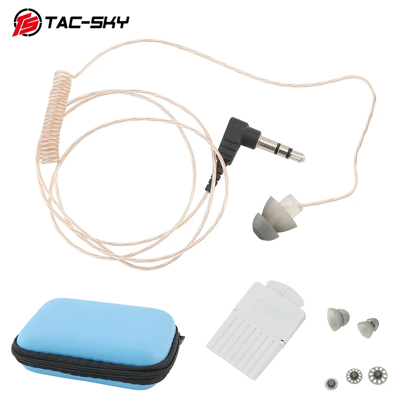 

TS TAC-SKY Тактическая связь 3,5 мм Мини-наушники с адаптером для микрофона, совместимые с рациями