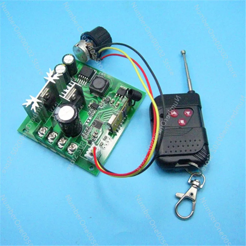 Wireless Remote Control DC Motor Governor 12v24pwm Stepless Speed Regulating Switch 10A Controller