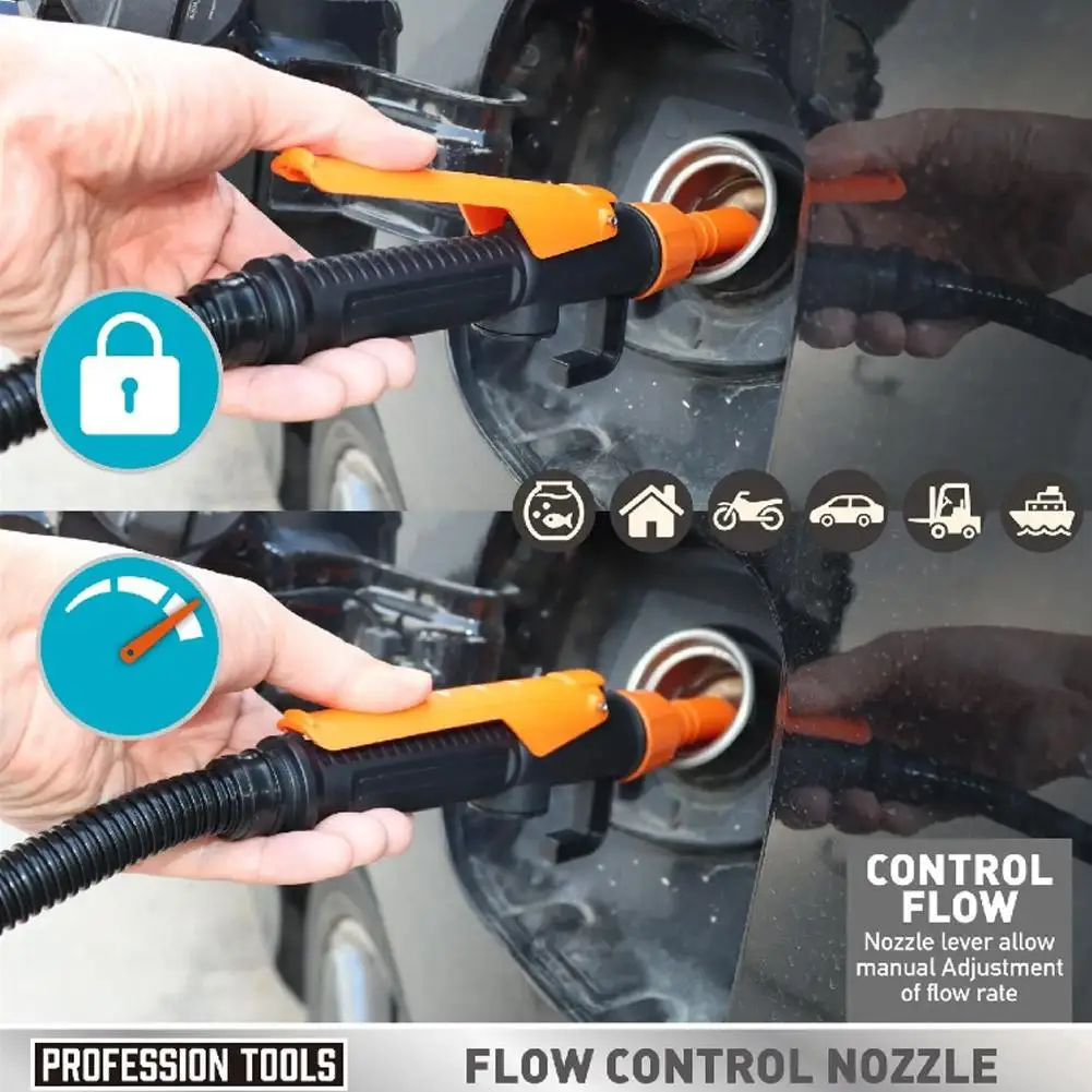 Liquid Oil Transfer Pump Water Pump Powered Electric Outdoor Car Vehicle Fuel Gas Transfer Suction Pumps Liquid Transfer Oil
