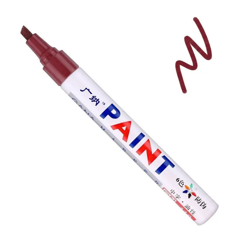 Colored Flat Tip Paint Mark Pen Graffiti Car Tyre Tread CD Metal Wood Permanent Oily Waterproof Marker School Office Supply MP4