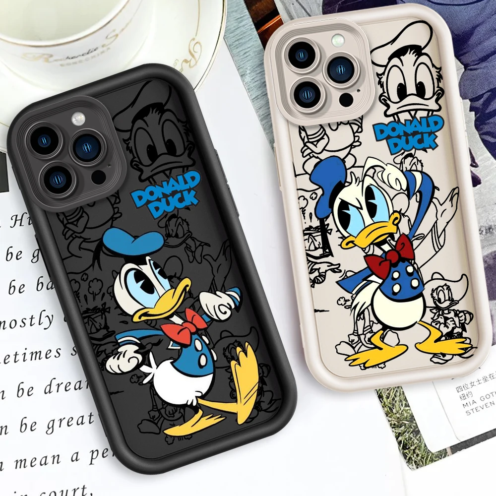 

Donald Duck Anime Cute Eye Ladder For Apple iPhone 16 15 14 13 12 11 Pro Max Plus Phone Case Soft Phone Case