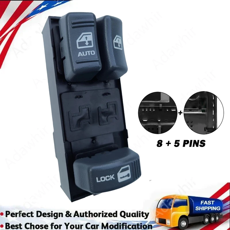 Master Power Window Switch Compatible with For Chevy For Tahoe For GMC For Yukon Part Number 15151356 for Easy Installation