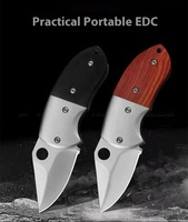 Mini Folding Knife High Hardness Stainless Steel Outdoor Survival Fruit Knife Personal Protection Wilderness Edible Meat Knife
