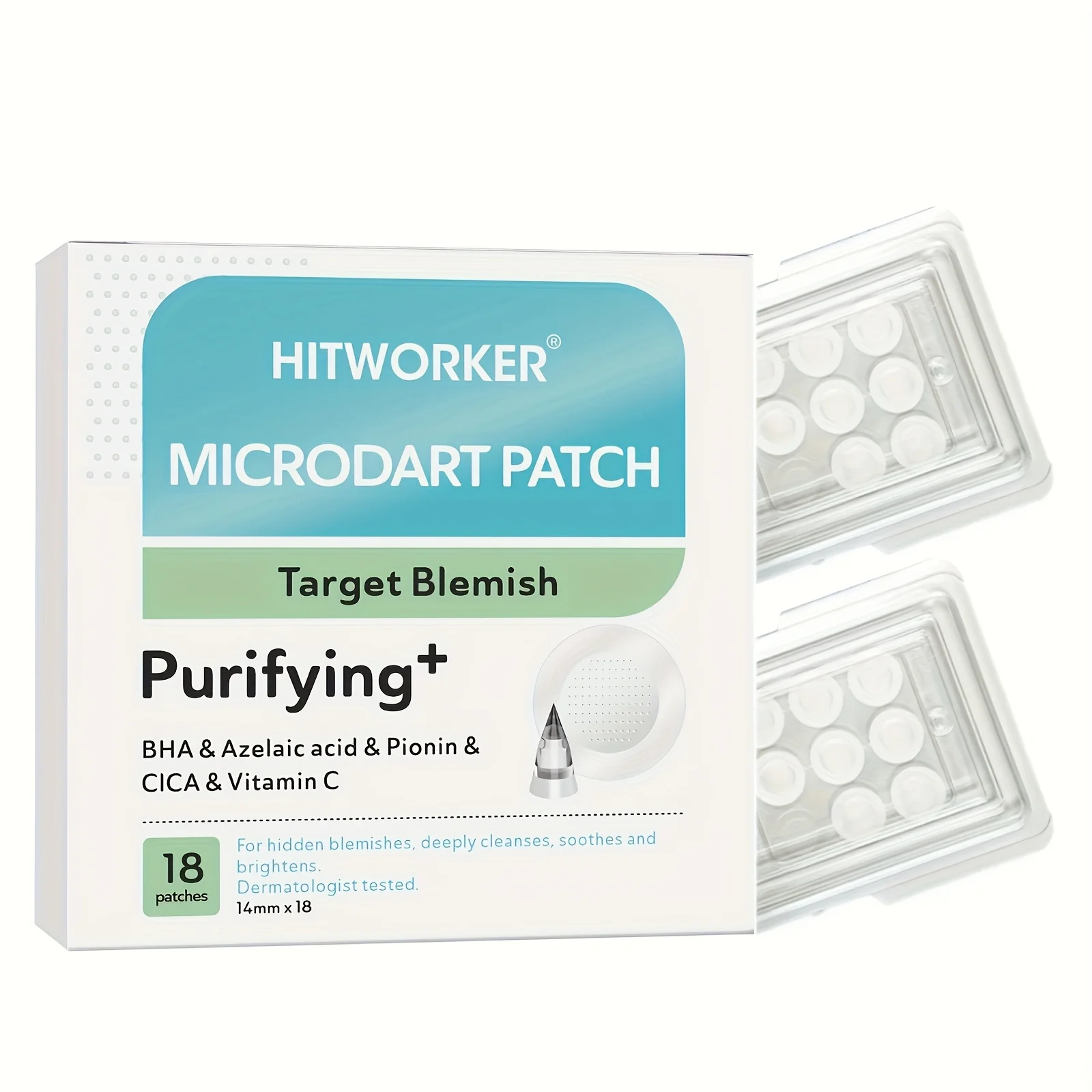 

18PCS Tea Tree Oil Acne Patches With Salicylic Acid, Invisible Waterproof Acne Stickers For All Skin Types, No Fragrance, Alcoh