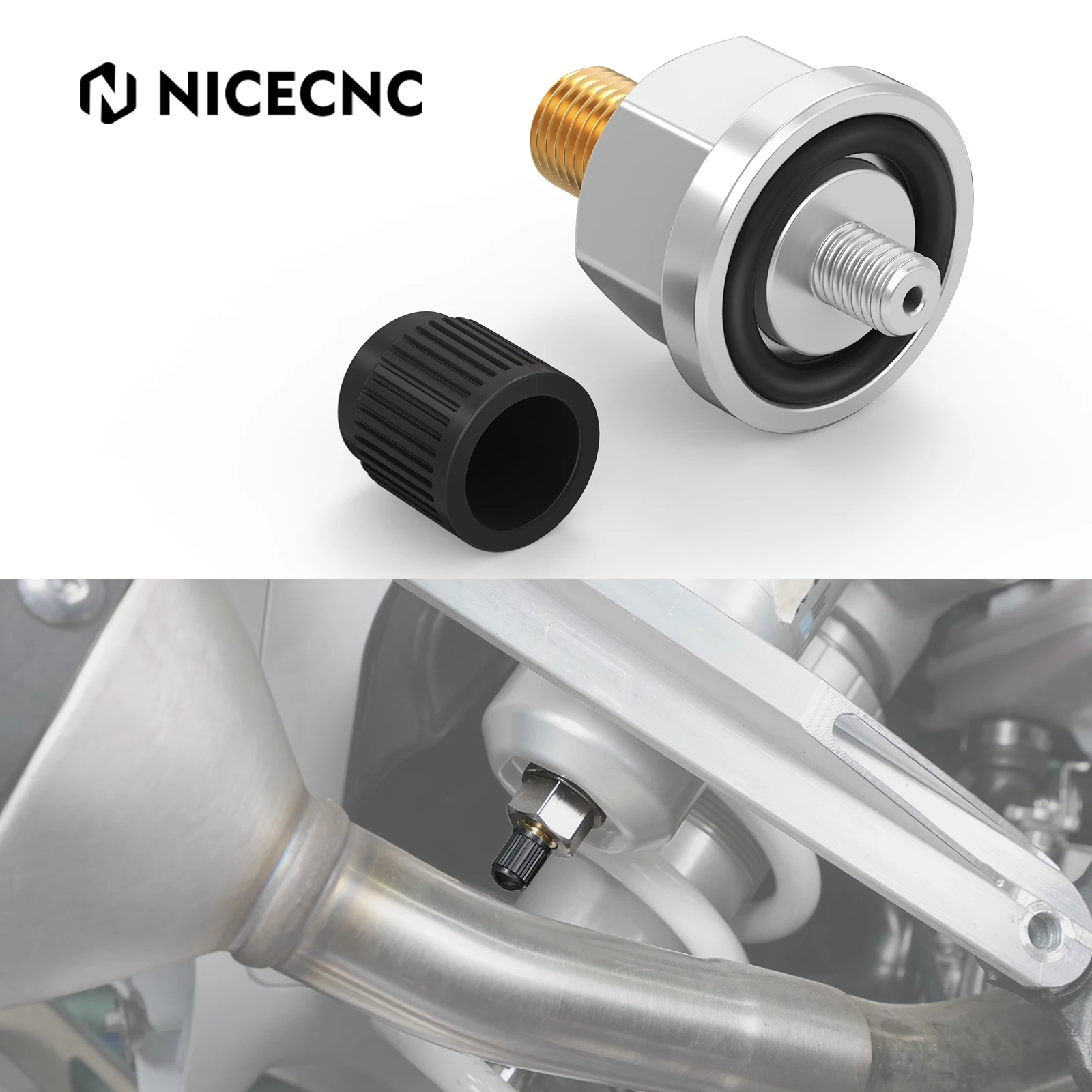 NICECNC For Husqvarna TC 125 250 350 450 FC TX 300 350 FX 450 150 250 TE 300 FE 250 350 450 501 WP PDS Rear Suspension Gas Valve