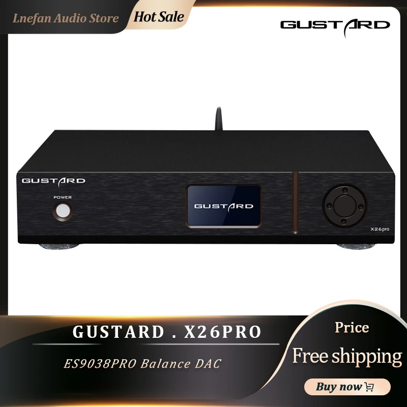 

Gustard DAC-X26PRO ESS9038 PRO*2 MQA DAC Bluetooth 5.0 CSR8675 LDAC Decoding USB XMOS XU216 DSD512 PCM768KHz HiFi Audio Decoder