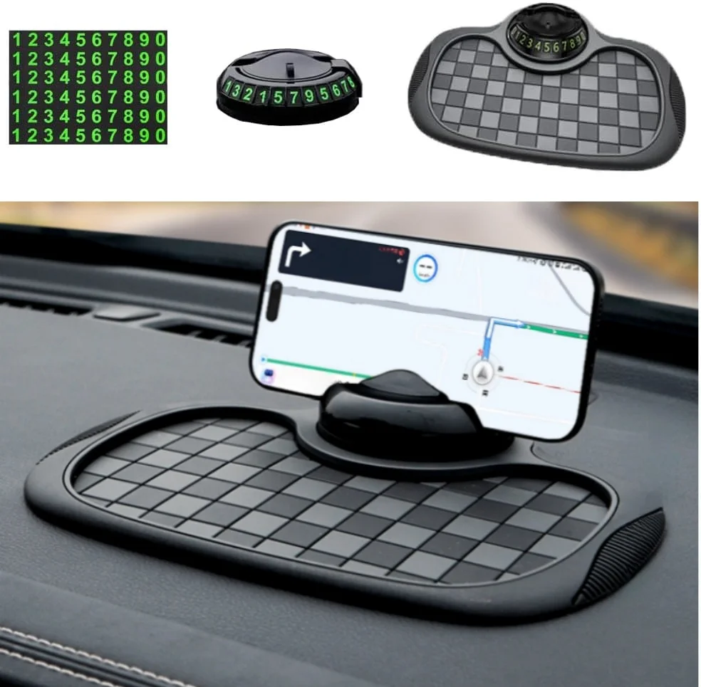 

Multifunction Car Anti-Slip Mat Auto Phone Holder Car Dashboard Mat with Phone Holder in Car Auto Non-Slip Car Mats for Phone