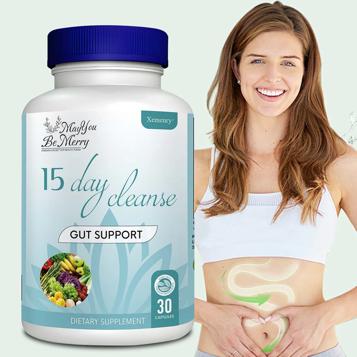 15 Day Cleanse - Gut & Colon Support - Advanced Gut Cleanse Detox, Colon Cleanse, Digestion, Constipation for Women and Men