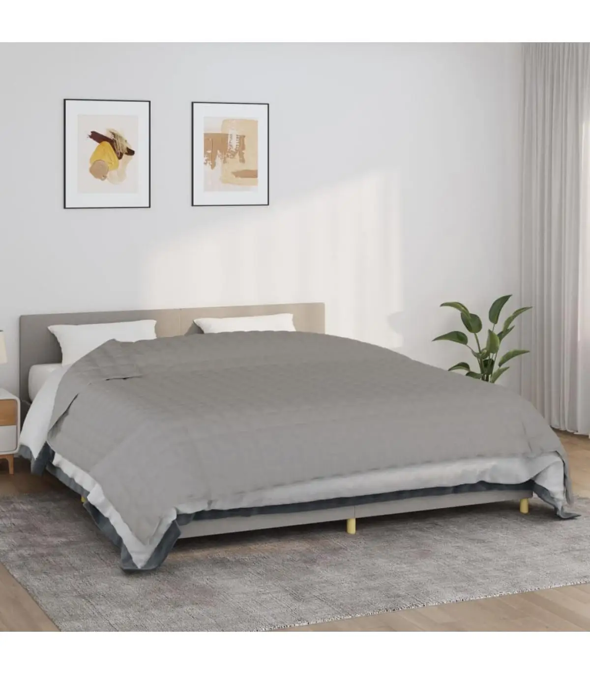 Blankets blanket with weight gray fabric 235x290 cm 11 kg