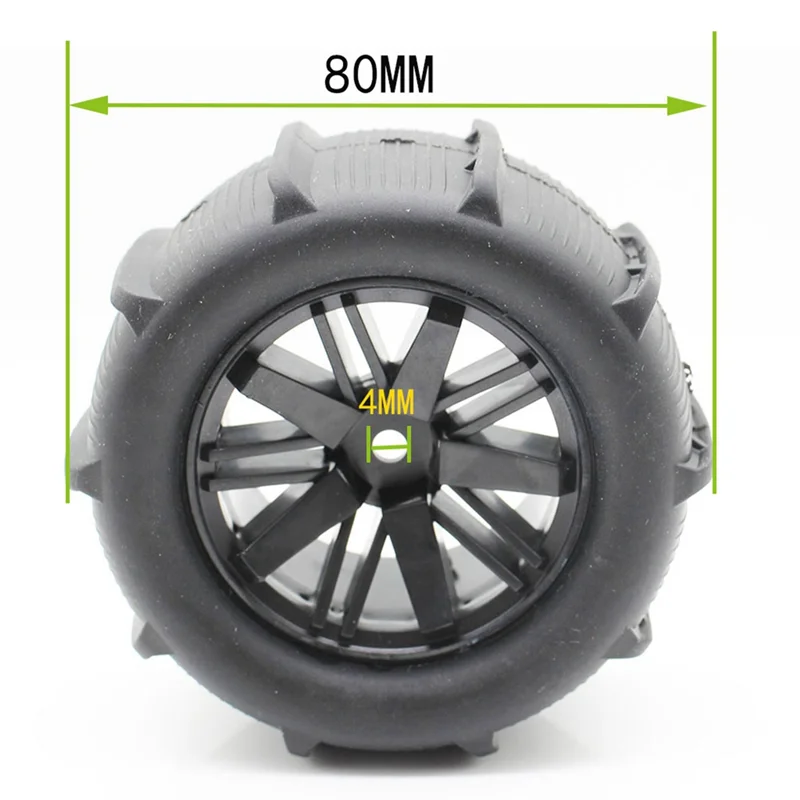 80Mm 샌드 휠 타이어 Wltoys 용 12Mm 육각 허브 144001 124018 124019 12428 A B C 12427 144002 1/14 1/16 RC 자동차-[A17I]