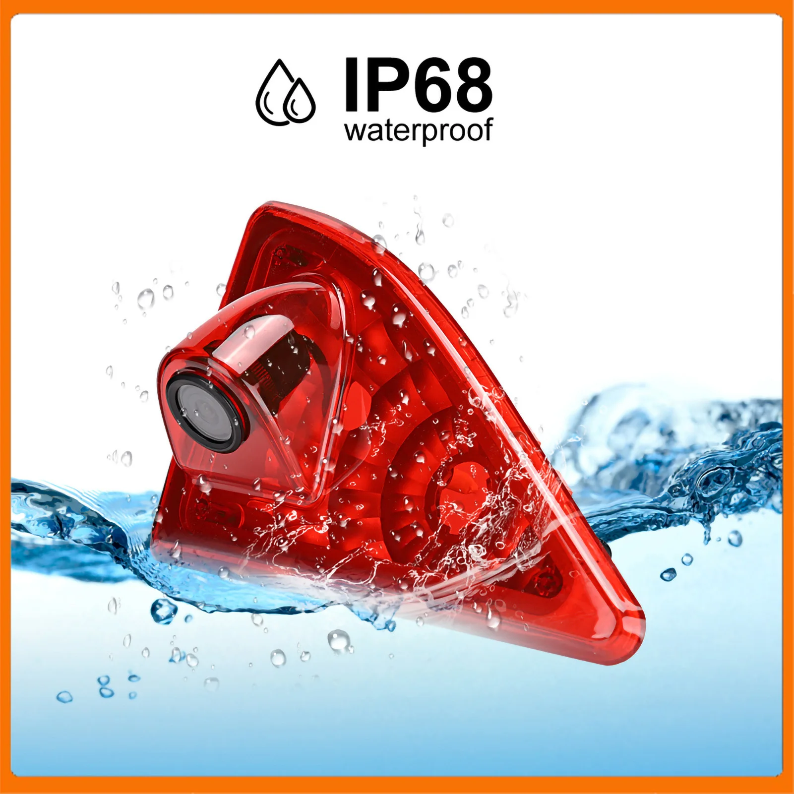 

Brake Light Monitor 12V IP68 HD Monitor Rear View Reversing Brake Light Camera Fit for Master 10‑16 Car Waterproof Camera