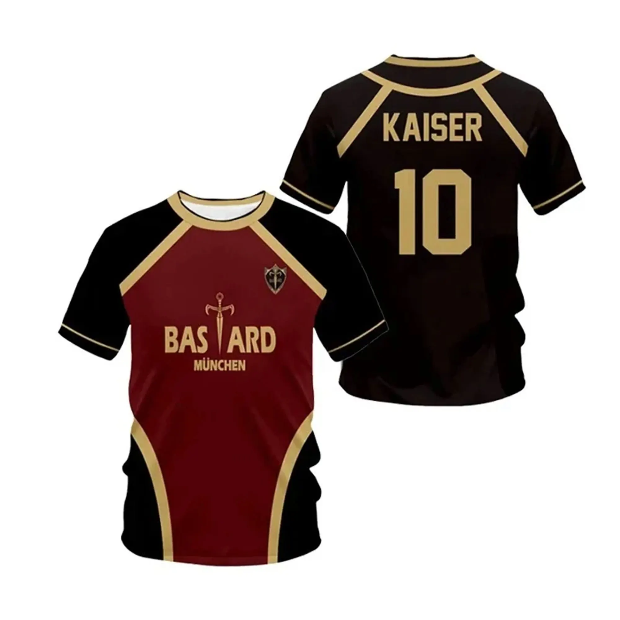 Japanese Anime 3D Printing Sports Fast Drying Breathable Men's T-shirt Outdoor Football Uniform Harajuku Short Sleeved Clothing