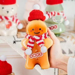 1/5pcs Christmas Bottles Gingerbread Man Bottle Party Candy Jar Juice Drink Bottle Xmas Plastic Kettle Kids Gift Christmas Decor