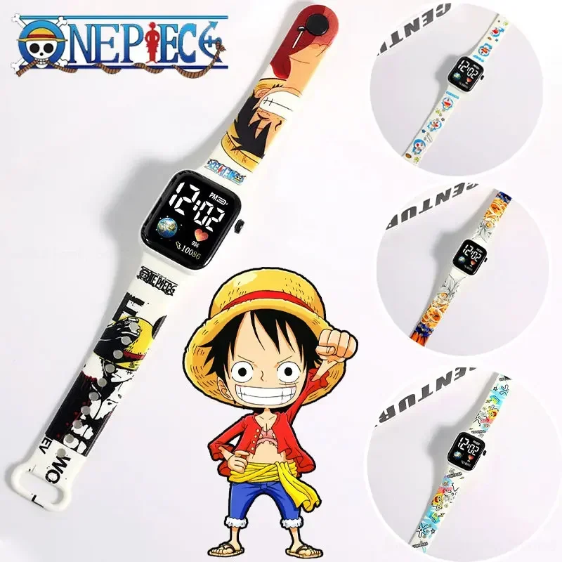 ONE PIECE Luffy LED Sports Watches Silicone Smart Watch for Children Men and Women Cartoon Electronic Wrist Watches Clock Gifts