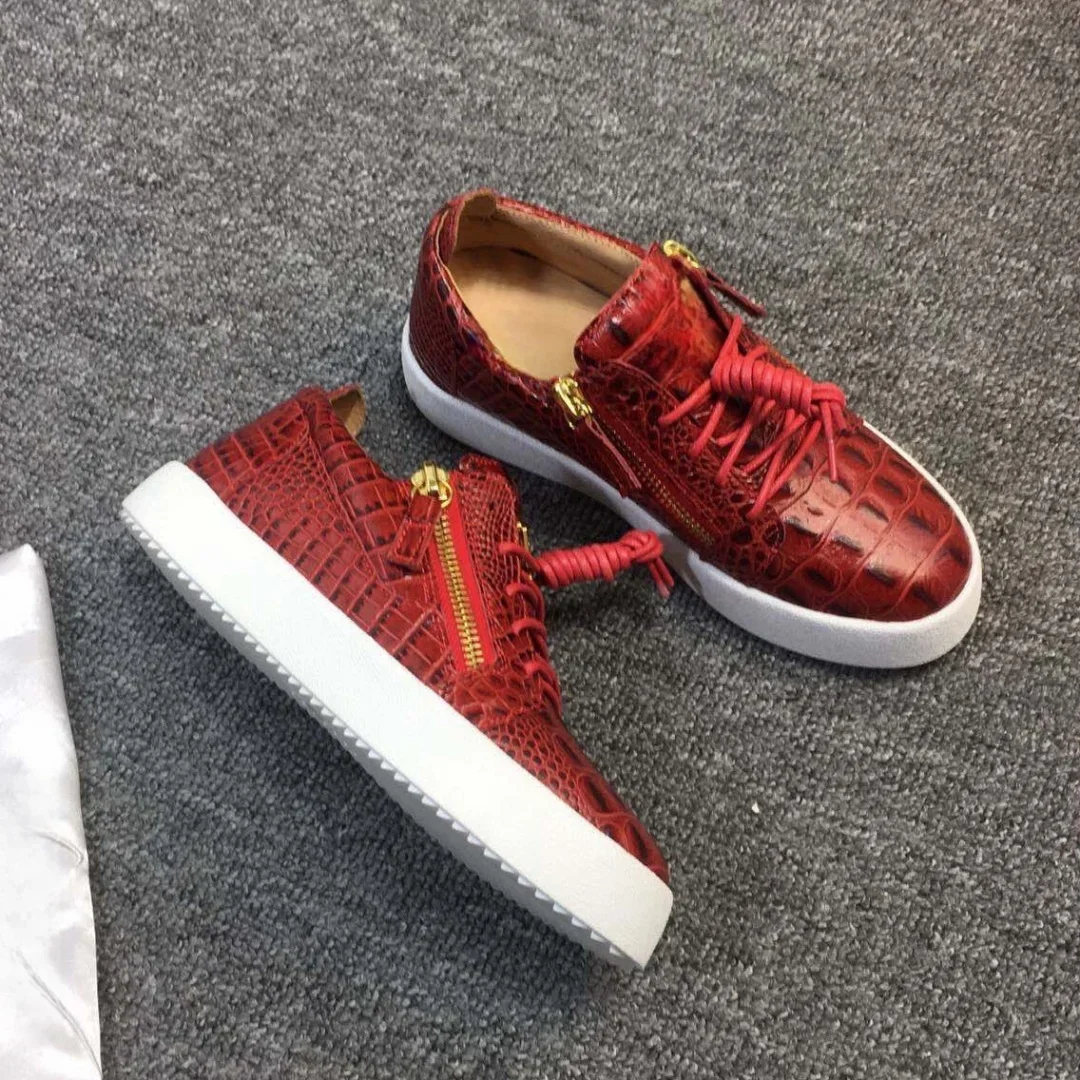 

New Fashion Casual Sneakers for Men Brand Designer Women Tennis shoes Luxury Real Leather GZ Loafers Sports shoes 35-48 G0015