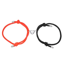 2pcs Magnetic Couples bracciali a forma di cuore abbinati attrazione bracciali regolabili amante regali per fidanzato fidanzata