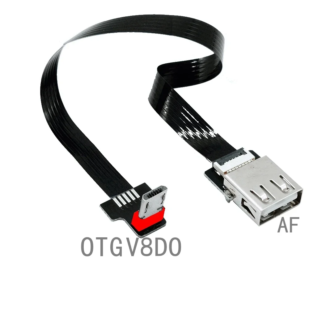 FPV elbow right angle suitable for Android OTG adapter Micro-USB to USB drive mobile phone interface adapter cable USB drive