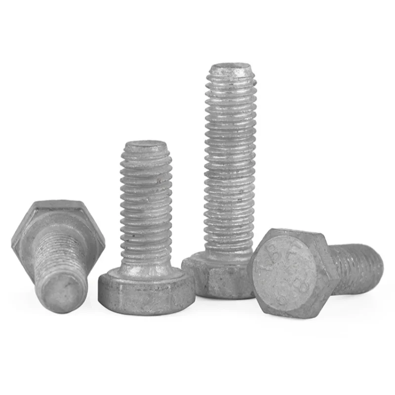 M8 M10 M12 M14 M16 الصف 8.8 الساخن تراجع المجلفن الكربون الصلب مسدس رئيس الترباس كامل/نصف الموضوع الخارجي عرافة مسدس رئيس مسامير #6