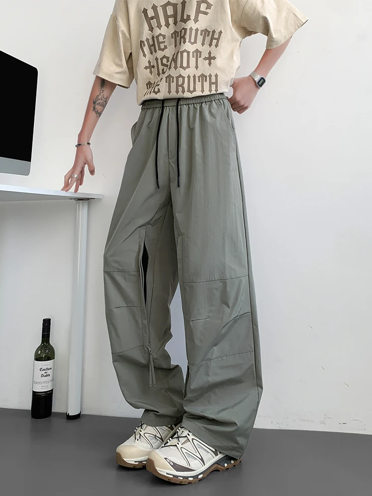 

Американские брюки для десантника, мужские плиссированные брюки, длинные прямые свободные повседневные брюки, крутые уличные брюки