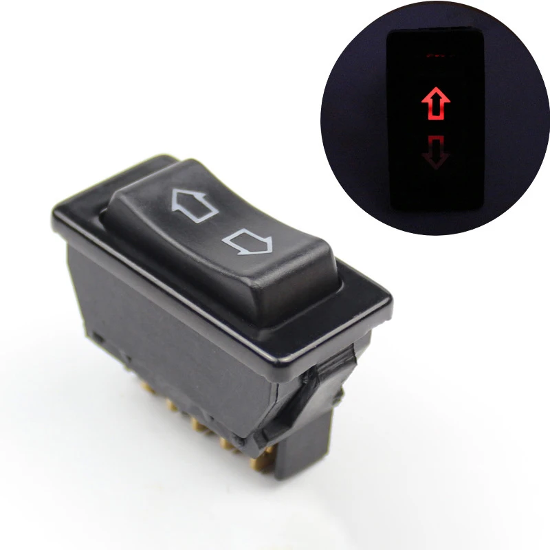 New！Universal Direct Current 12V 20A Auto Car Power Window Switch 5 Pins(Blue)