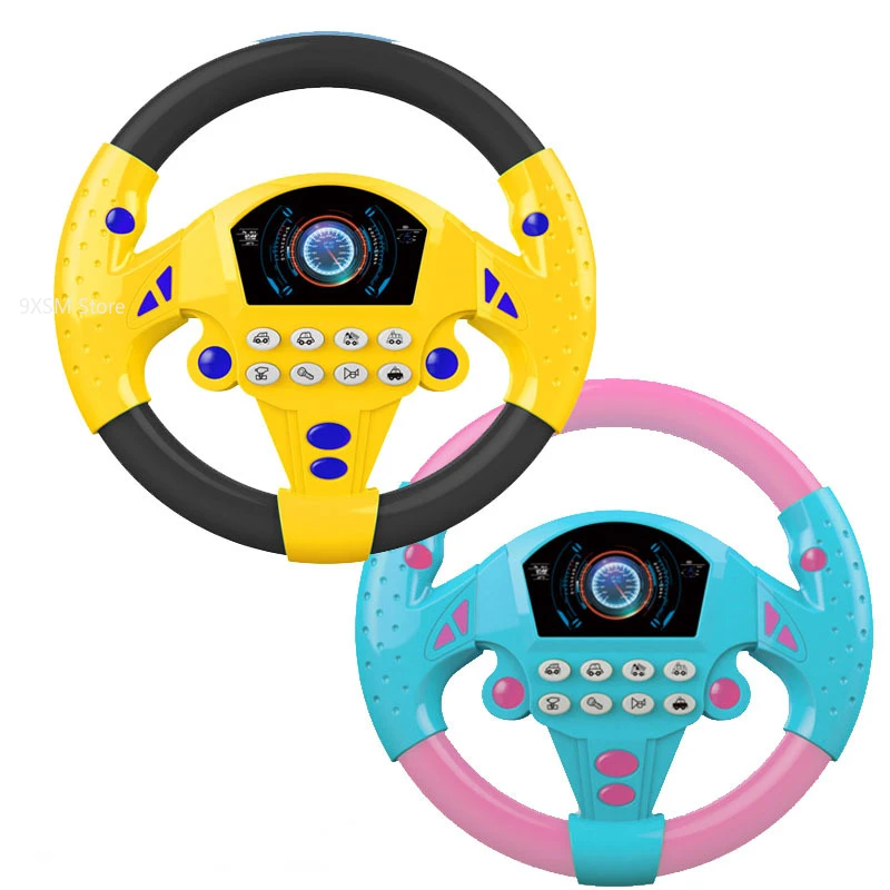 

Simulate Driving Car Copilot Steering Wheel Eletric Baby Toys with Sound Kids Musical Educational Stroller Driving Vocal Toys