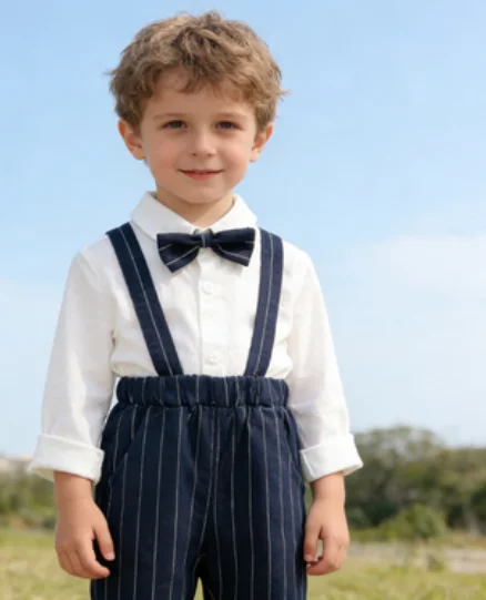 Korea Baby Suit for Boys Shirt Pants Gentlemen's Children's Autumn and Spring Wear Kids Fashion 2 Piece Set