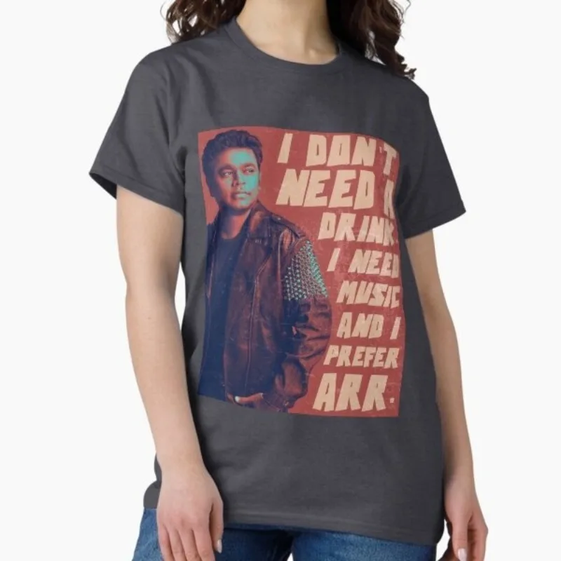 

Футболка A.R RAHMAN Merch 2025, мужская футболка с короткими рукавами, топы унисекс, одежда, повседневные женские топы Y2K