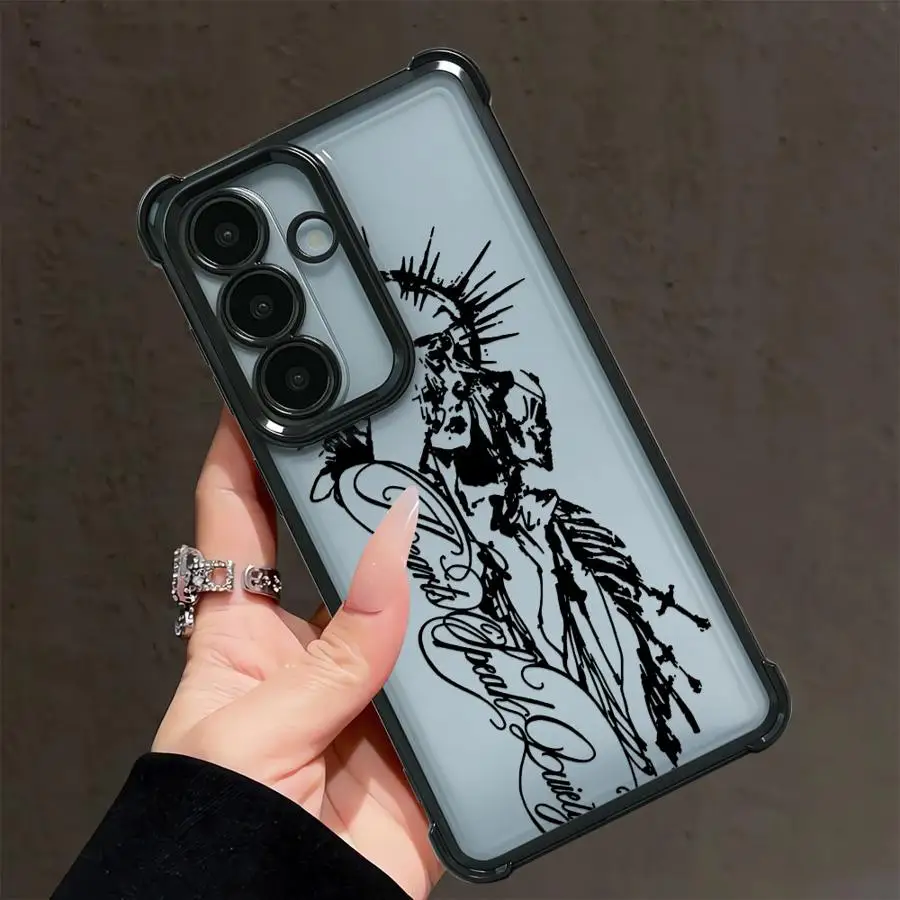 Case for Samsung Galaxy S26 Ultra S25 Edge S20 FE S23 S21 Plus S22 S24 Phone Cover Thorn Crown Jesuus Print