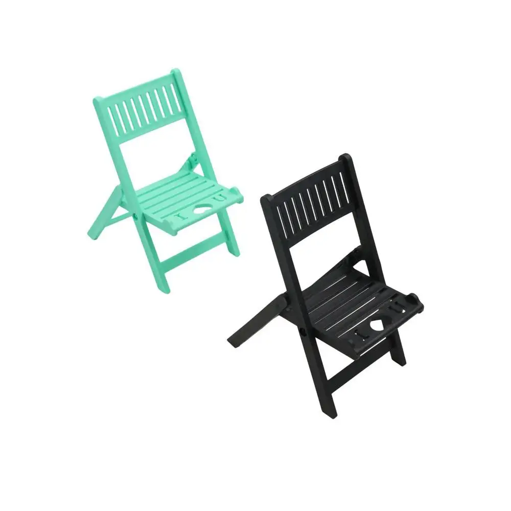 Plastic Cellphone Stand Multi-functional Folding Chair Shape Phone Holer Cartoon Portable Cell Phone Bracket Smart Phone Display
