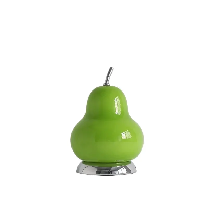 

Medieval French cream pear bedroom bedside study charging touch portable atmosphere small night desk lamp