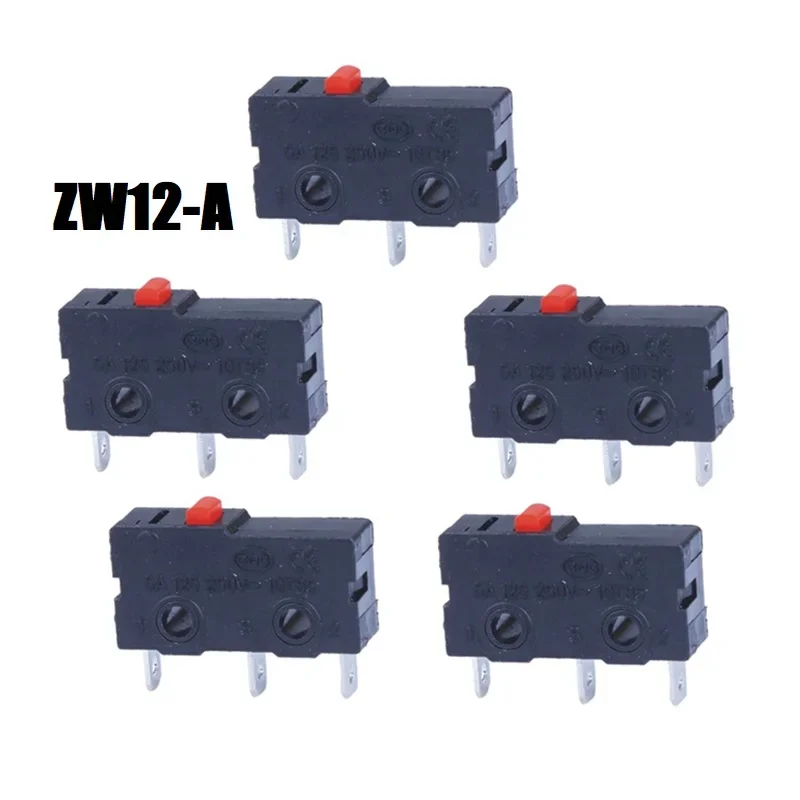 5PCS ZW12-A Micro Switch 1NO1NC 10mm x 20mm Reset Switch 3 Pin 5A 250VAC Non Locking