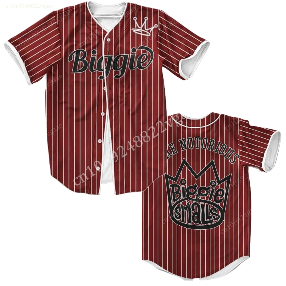 2024 Rapper BIGGIE SMALLS Baseball Jersey For Men Boys Children KIDS Training Uniform Button Up Shirt Vintage Hip Hop TUPAC ﻿