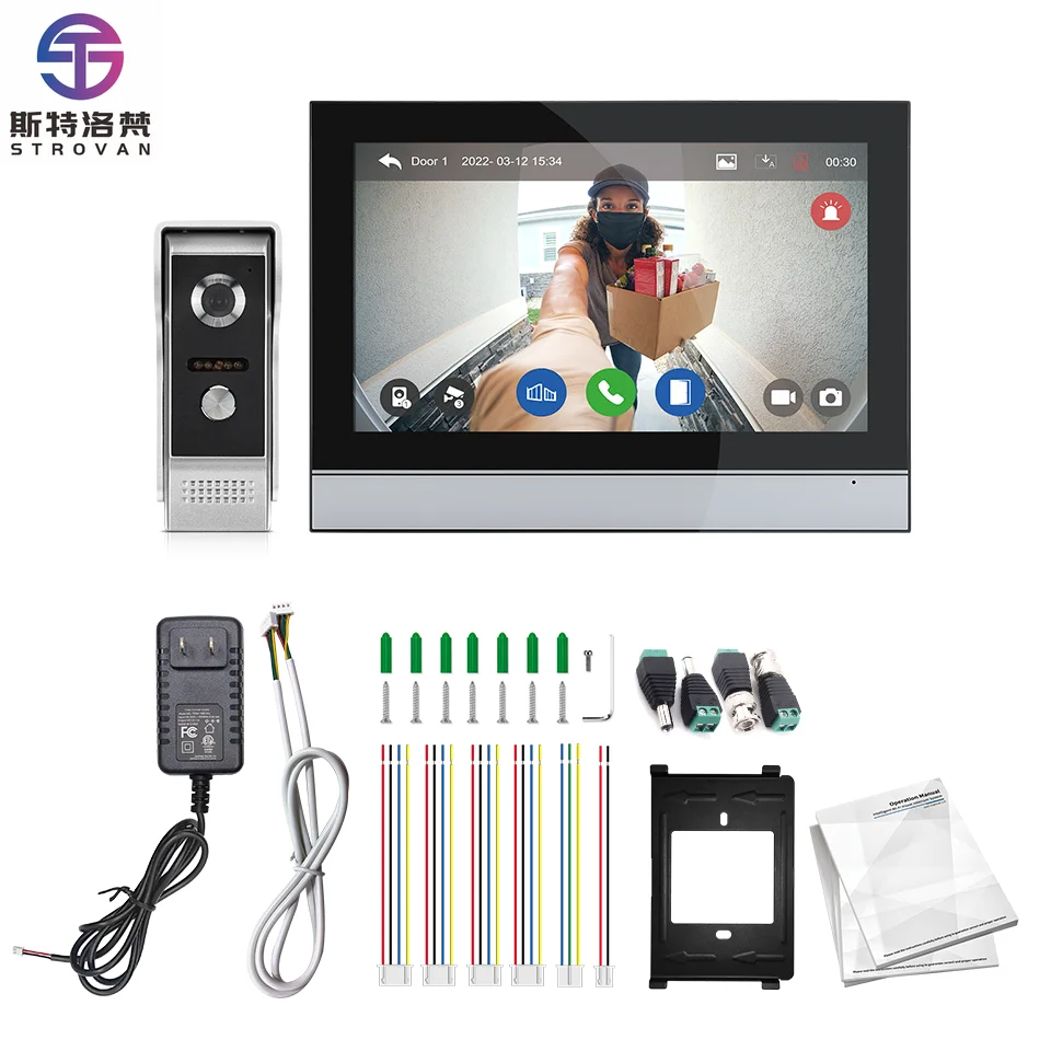 10 inch Doorbell System Intercom Video Door Phone With 1080P Resolution