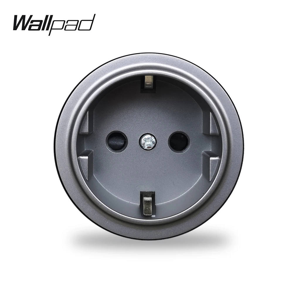 Wallpad Standard Grounding Ac 110 250v 50 60hz Wall Embedded Black White Gold Brown Eu Schuko Socket Electrical Sockets Home L6