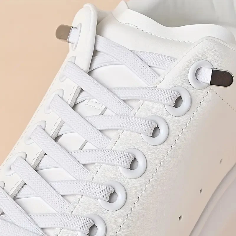 No tie Shoe laces Elastic laces Sneakers Flat Shoelaces without ties Quick Shoelace for Shoes Kids Adult One Size fits All Shoes