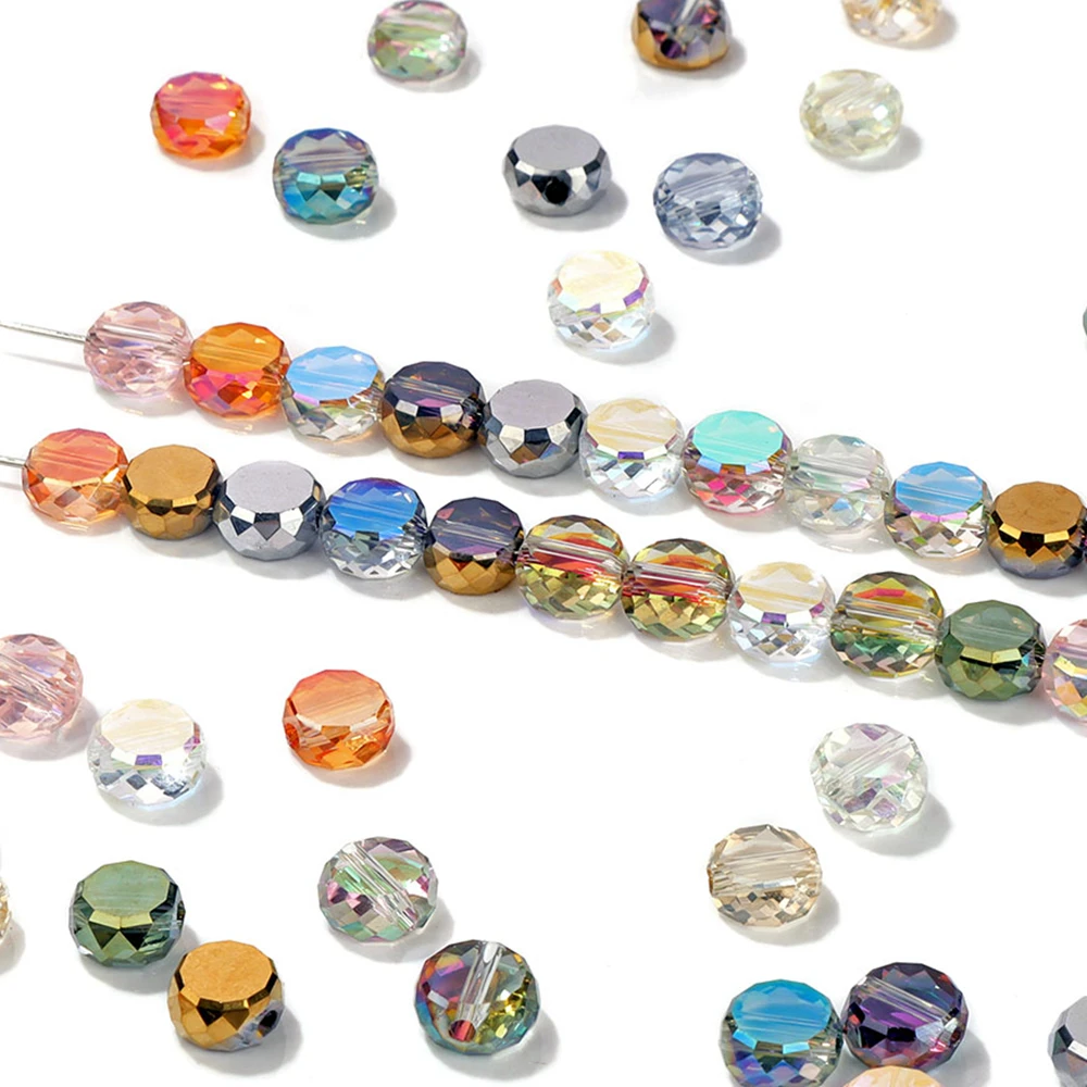 4X8mm Rondelle Faceted Austrian Crystal Glass Bead Loose Spacer Flat Beads for Jewelry Making DIY Bracelet Necklace Wholesale